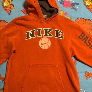 Nike Gray and Orange Hoodie